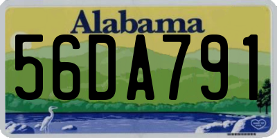 AL license plate 56DA791