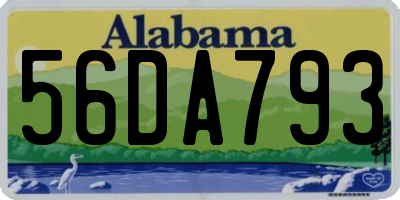 AL license plate 56DA793
