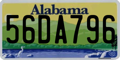 AL license plate 56DA796