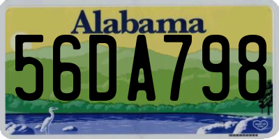 AL license plate 56DA798