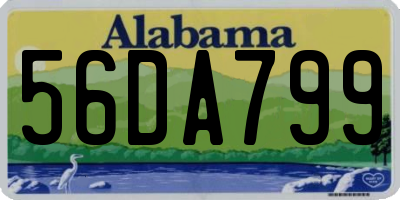AL license plate 56DA799