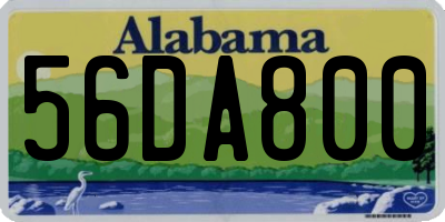 AL license plate 56DA800