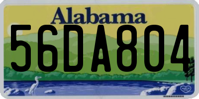 AL license plate 56DA804