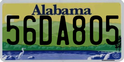 AL license plate 56DA805