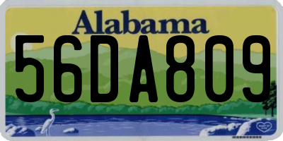 AL license plate 56DA809