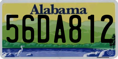 AL license plate 56DA812