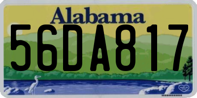 AL license plate 56DA817