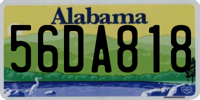 AL license plate 56DA818