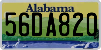 AL license plate 56DA820