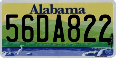 AL license plate 56DA822