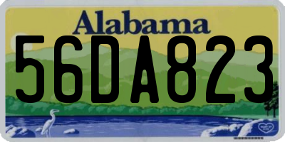 AL license plate 56DA823