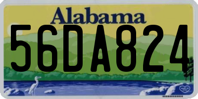 AL license plate 56DA824