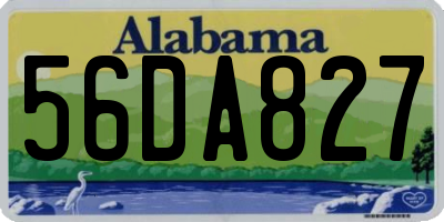 AL license plate 56DA827