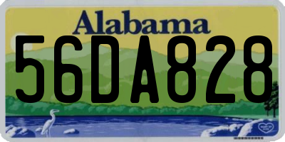 AL license plate 56DA828