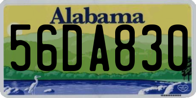 AL license plate 56DA830