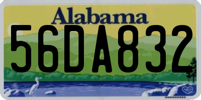 AL license plate 56DA832
