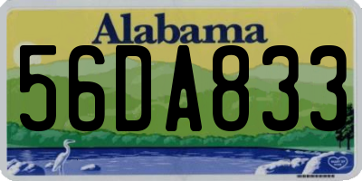 AL license plate 56DA833