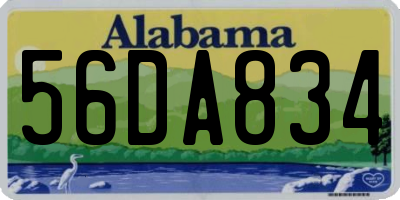 AL license plate 56DA834