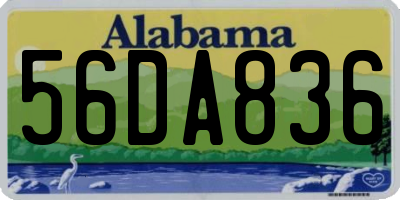 AL license plate 56DA836