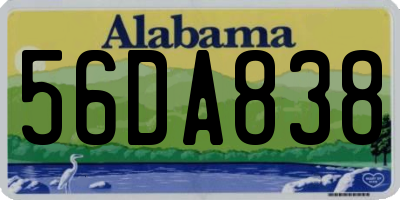 AL license plate 56DA838