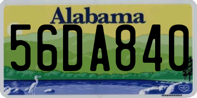 AL license plate 56DA840