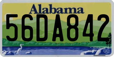 AL license plate 56DA842