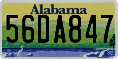 AL license plate 56DA847