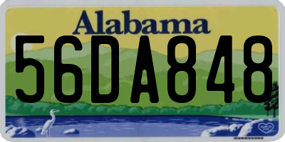 AL license plate 56DA848