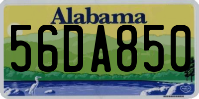 AL license plate 56DA850