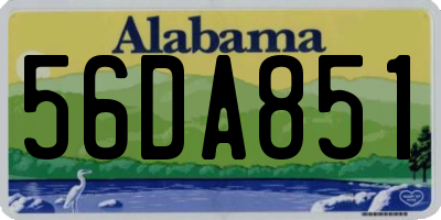 AL license plate 56DA851