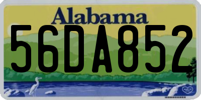AL license plate 56DA852