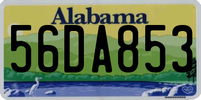 AL license plate 56DA853
