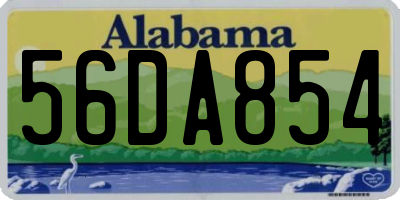 AL license plate 56DA854