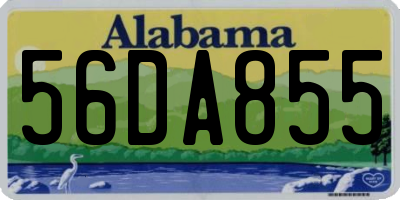 AL license plate 56DA855