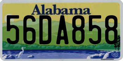 AL license plate 56DA858