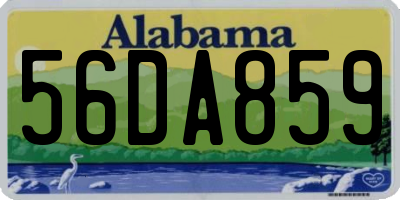 AL license plate 56DA859