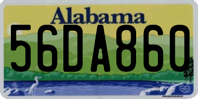 AL license plate 56DA860