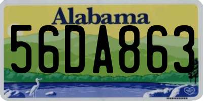 AL license plate 56DA863