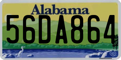 AL license plate 56DA864