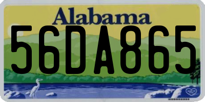 AL license plate 56DA865