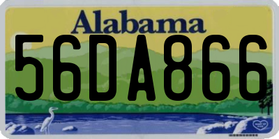 AL license plate 56DA866