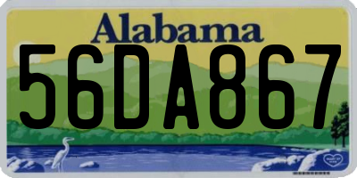 AL license plate 56DA867