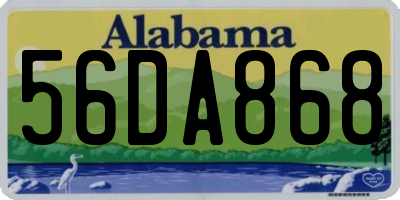 AL license plate 56DA868