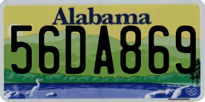 AL license plate 56DA869