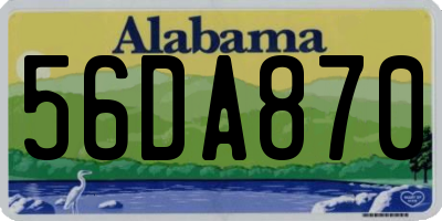 AL license plate 56DA870