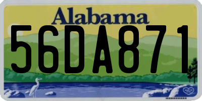 AL license plate 56DA871