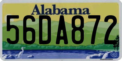 AL license plate 56DA872