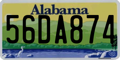 AL license plate 56DA874