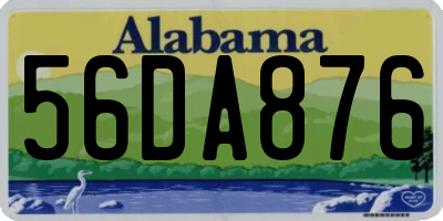 AL license plate 56DA876