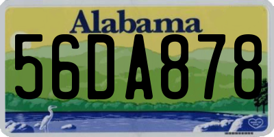 AL license plate 56DA878